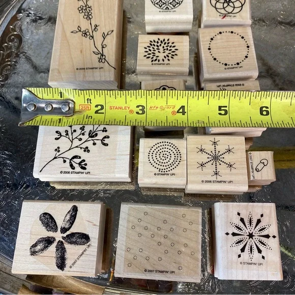 Stampin' Up! Floral and Geometric Wooden Stamp Set of 14 - Picture 3 of 4